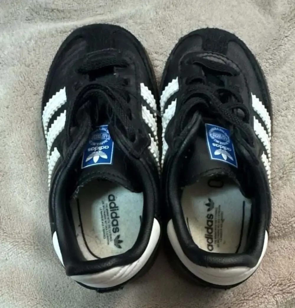 adidas Toddler Samba OG Black White Gum Sneakers IE3680